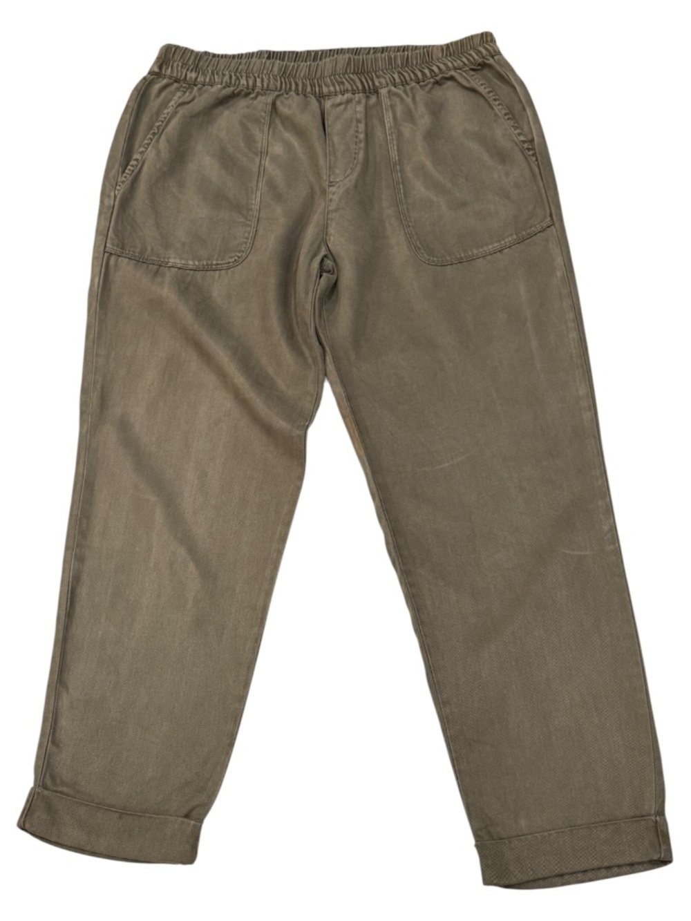 Sz S Soft by Joie Olive Green Lightweight Baggy Flowy Ankle Pants